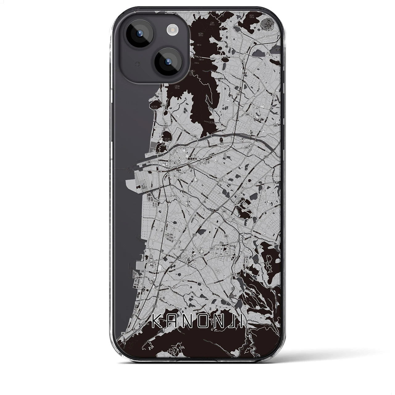 【観音寺(香川県)】地図柄iPhoneケース(クリアタイプ)