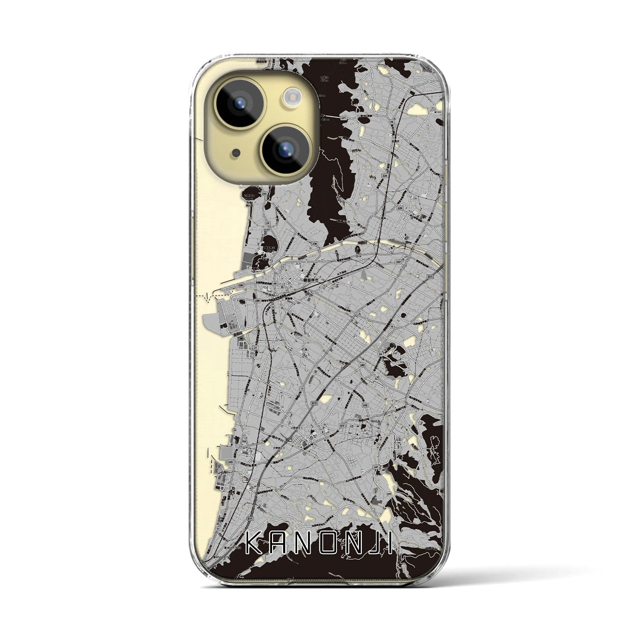 【観音寺(香川県)】地図柄iPhoneケース(クリアタイプ)