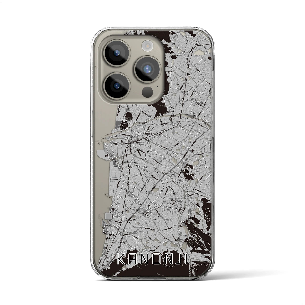 【観音寺(香川県)】地図柄iPhoneケース(クリアタイプ)