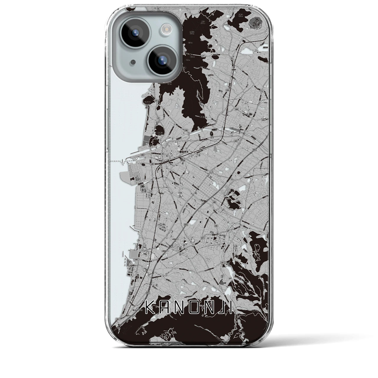 【観音寺(香川県)】地図柄iPhoneケース(クリアタイプ)