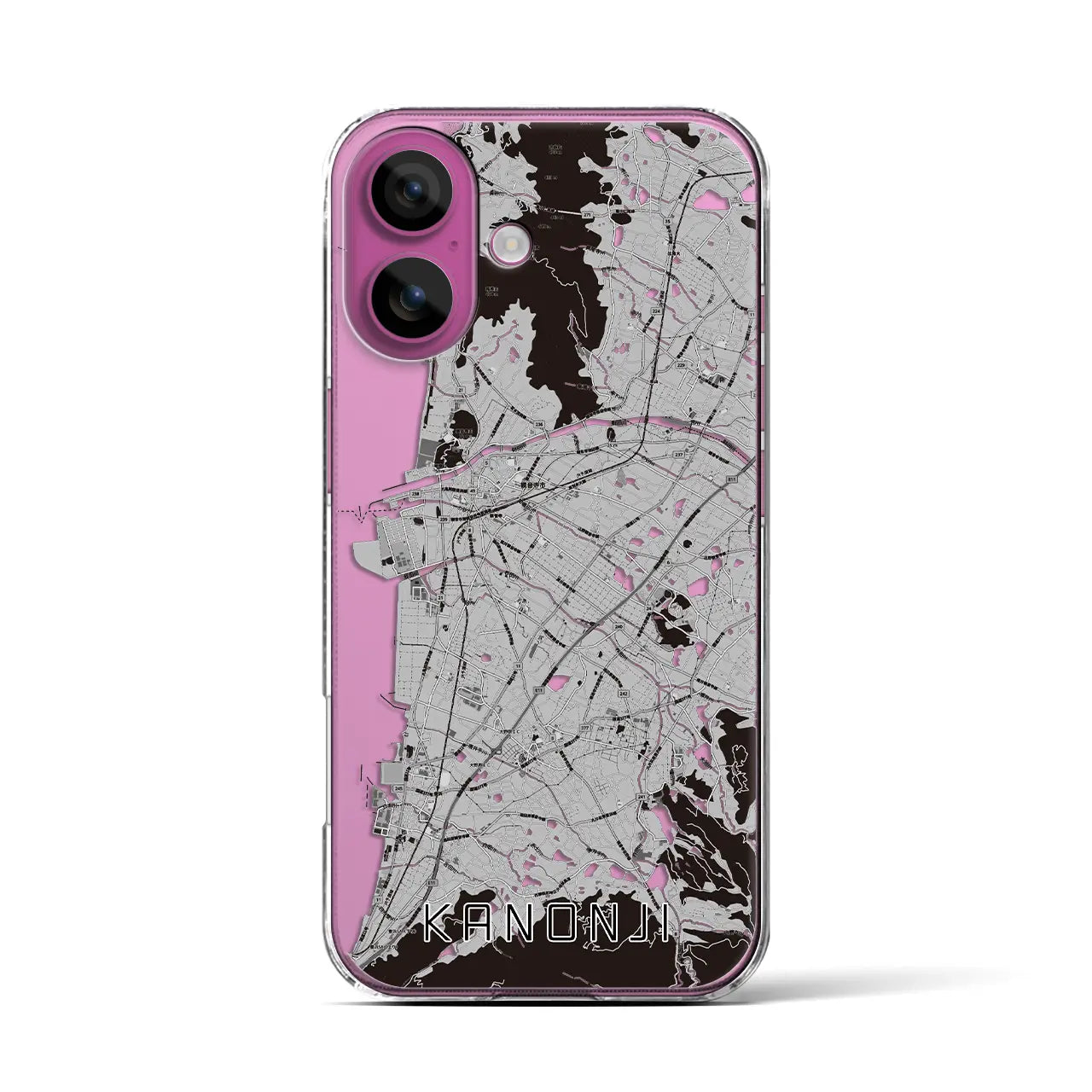 【観音寺(香川県)】地図柄iPhoneケース(クリアタイプ)