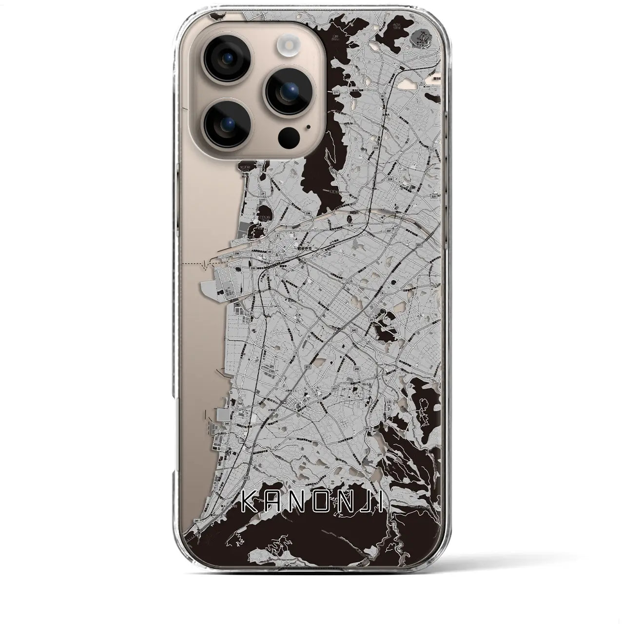 【観音寺(香川県)】地図柄iPhoneケース(クリアタイプ)