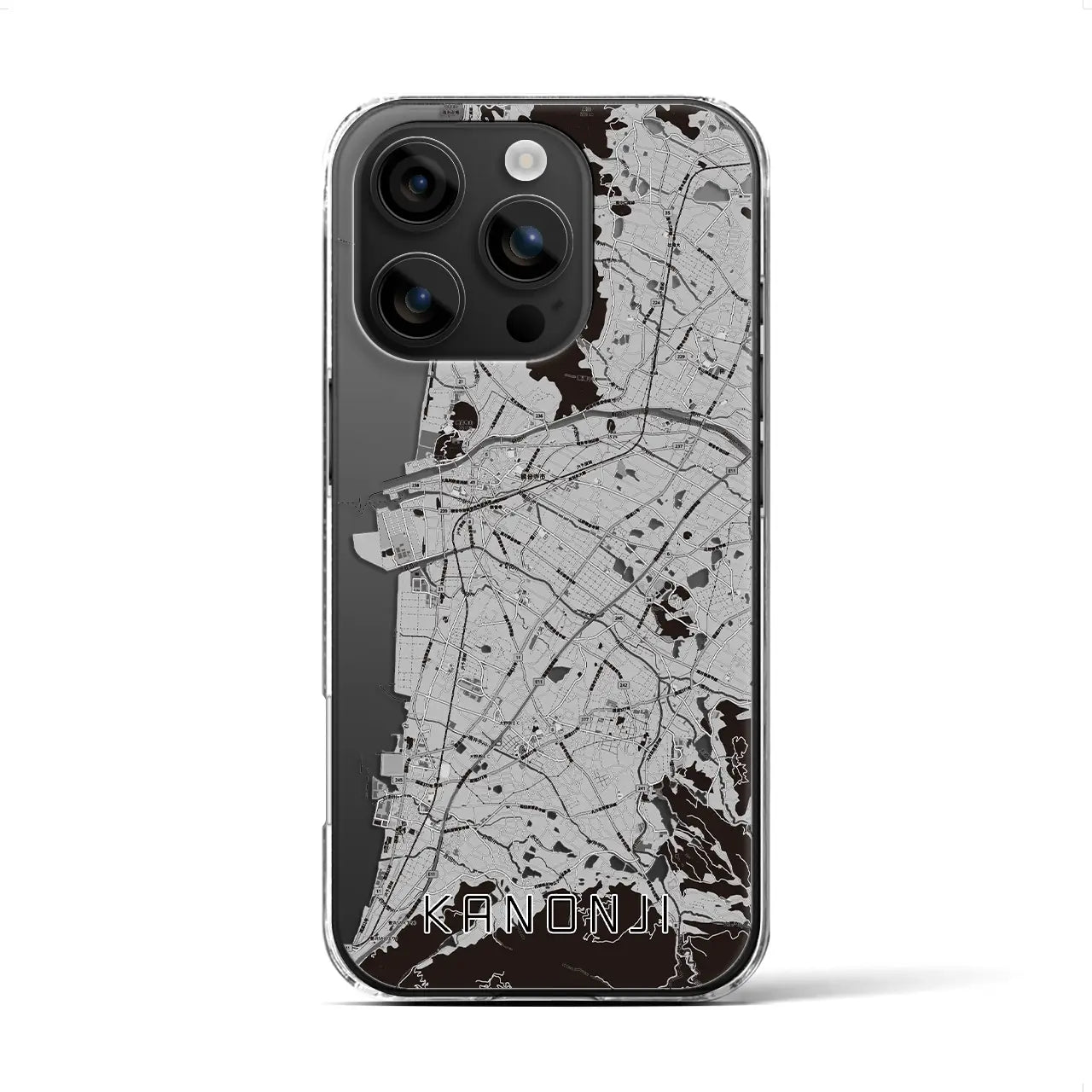 【観音寺(香川県)】地図柄iPhoneケース(クリアタイプ)