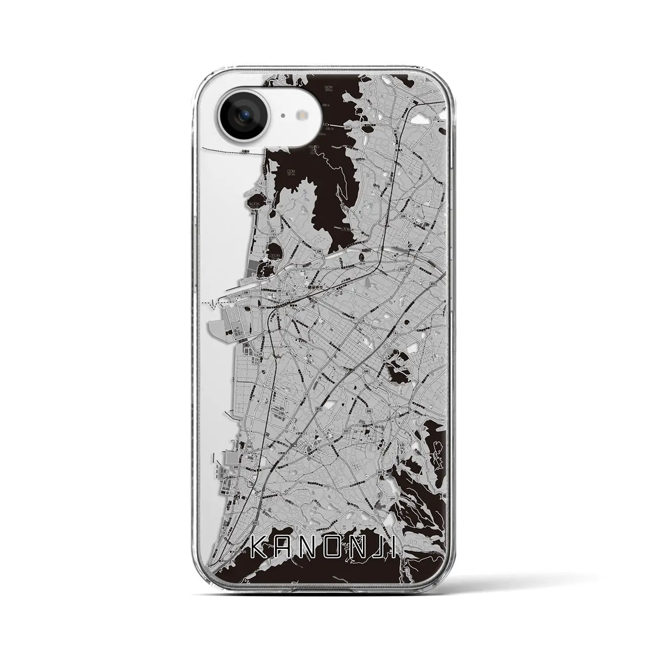 【観音寺(香川県)】地図柄iPhoneケース(クリアタイプ)