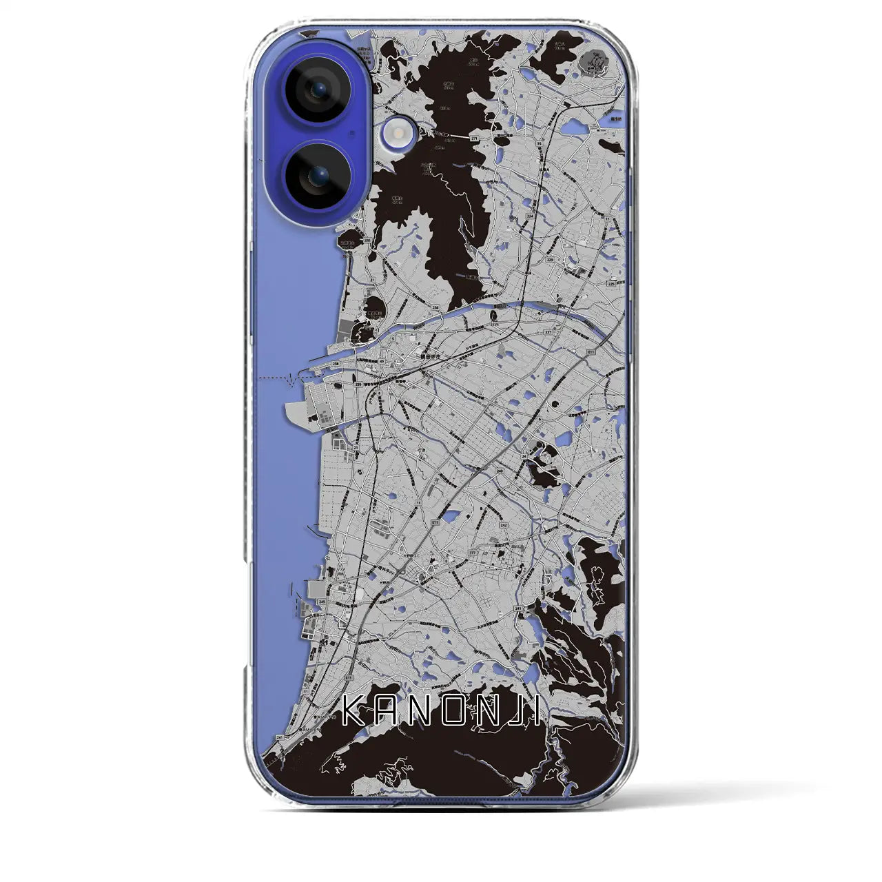 【観音寺(香川県)】地図柄iPhoneケース(クリアタイプ)