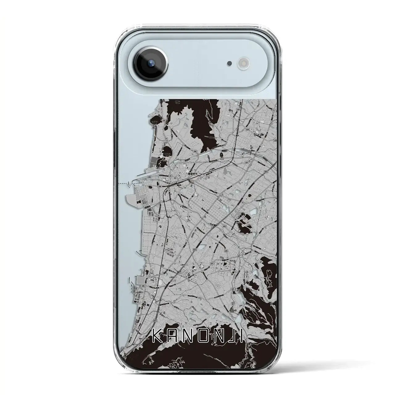 【観音寺(香川県)】地図柄iPhoneケース(クリアタイプ)