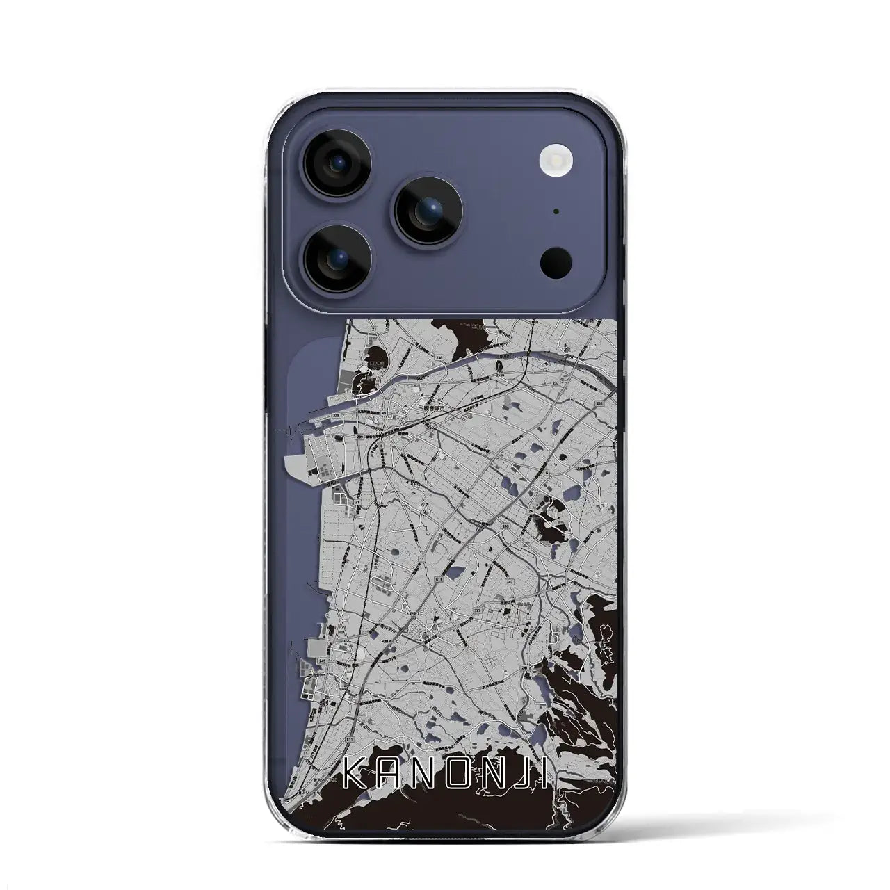 【観音寺(香川県)】地図柄iPhoneケース(クリアタイプ)