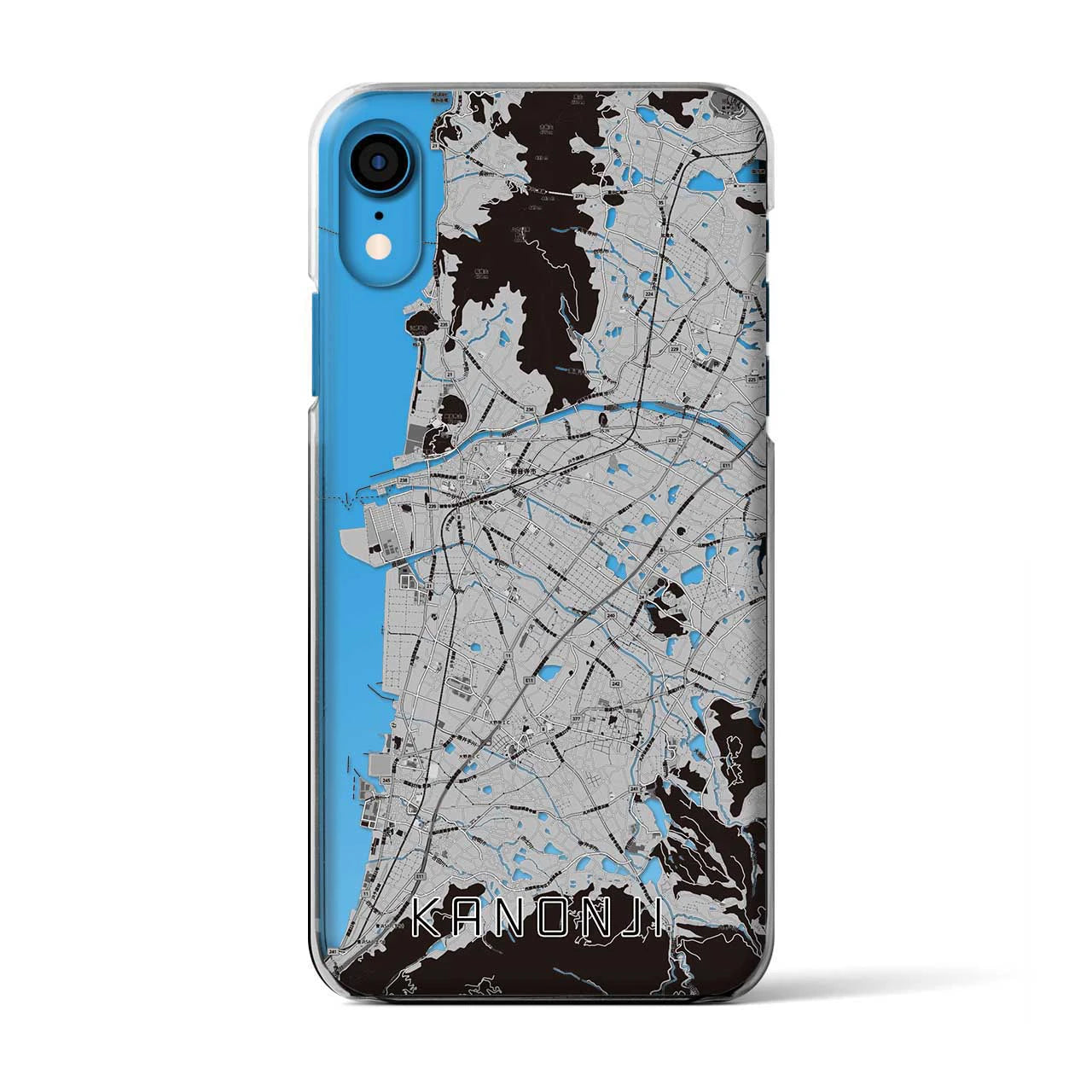 【観音寺(香川県)】地図柄iPhoneケース(クリアタイプ)