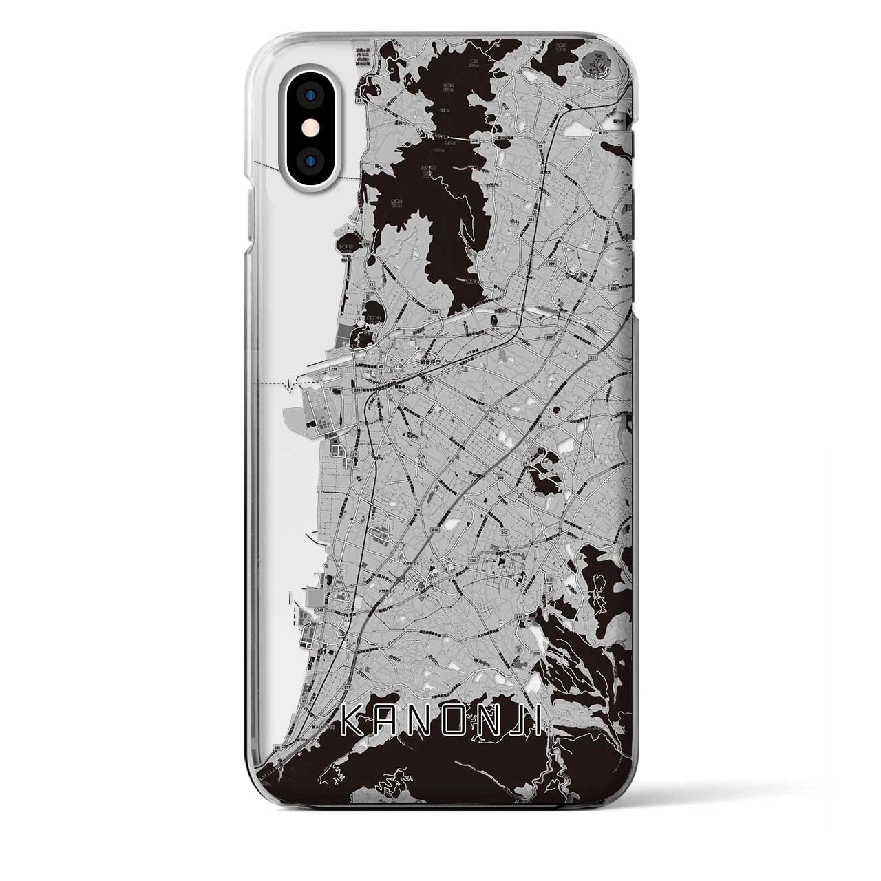 【観音寺(香川県)】地図柄iPhoneケース(クリアタイプ)