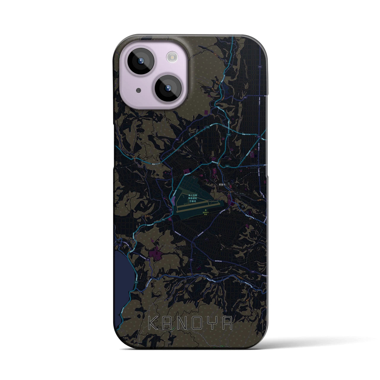 【鹿屋(鹿児島県)】地図柄iPhoneケース(バックカバータイプ)