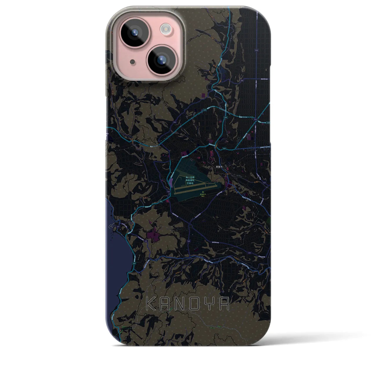 【鹿屋(鹿児島県)】地図柄iPhoneケース(バックカバータイプ)