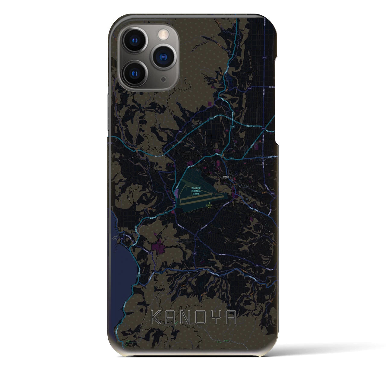 【鹿屋(鹿児島県)】地図柄iPhoneケース(バックカバータイプ)