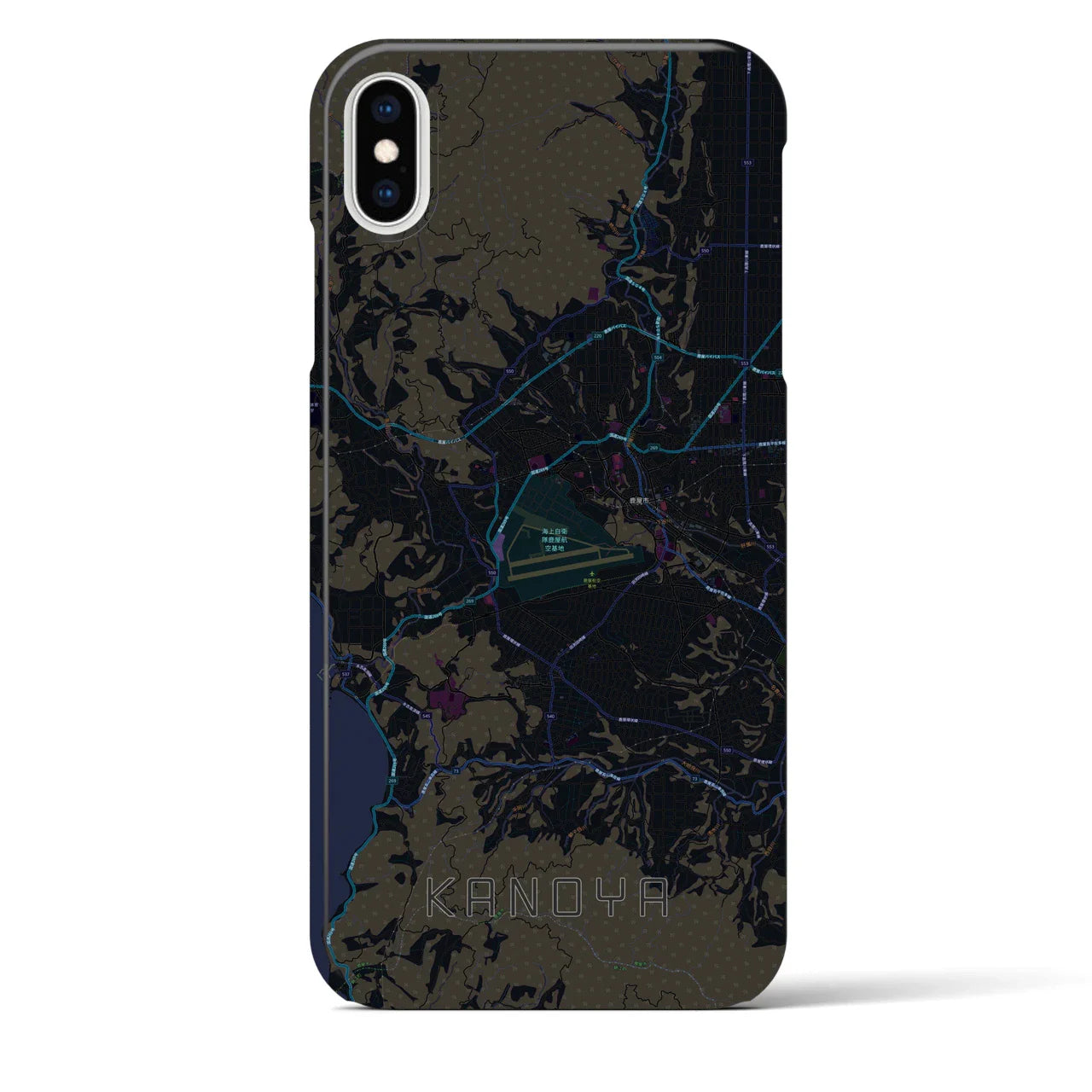 【鹿屋(鹿児島県)】地図柄iPhoneケース(バックカバータイプ)