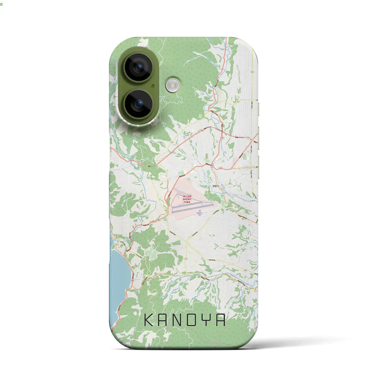 【鹿屋(鹿児島県)】地図柄iPhoneケース(バックカバータイプ)ブラック・iPhone 17 Pro Max 用