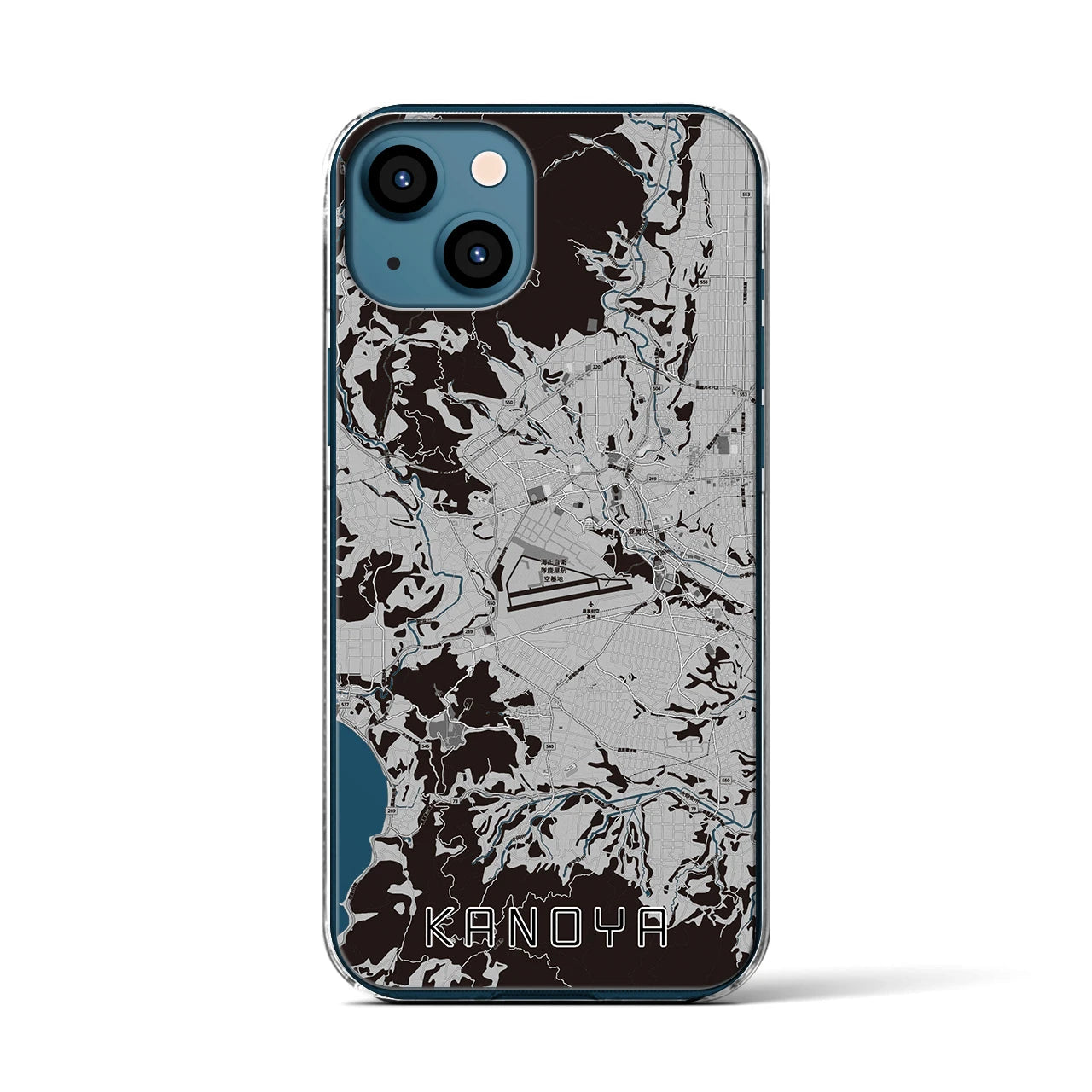 【鹿屋(鹿児島県)】地図柄iPhoneケース(クリアタイプ)