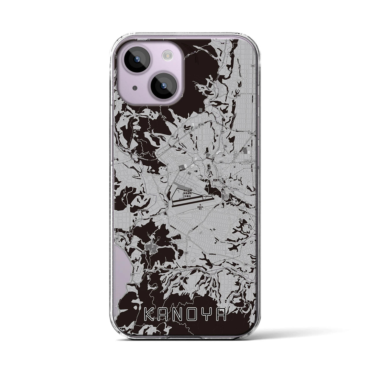 【鹿屋(鹿児島県)】地図柄iPhoneケース(クリアタイプ)