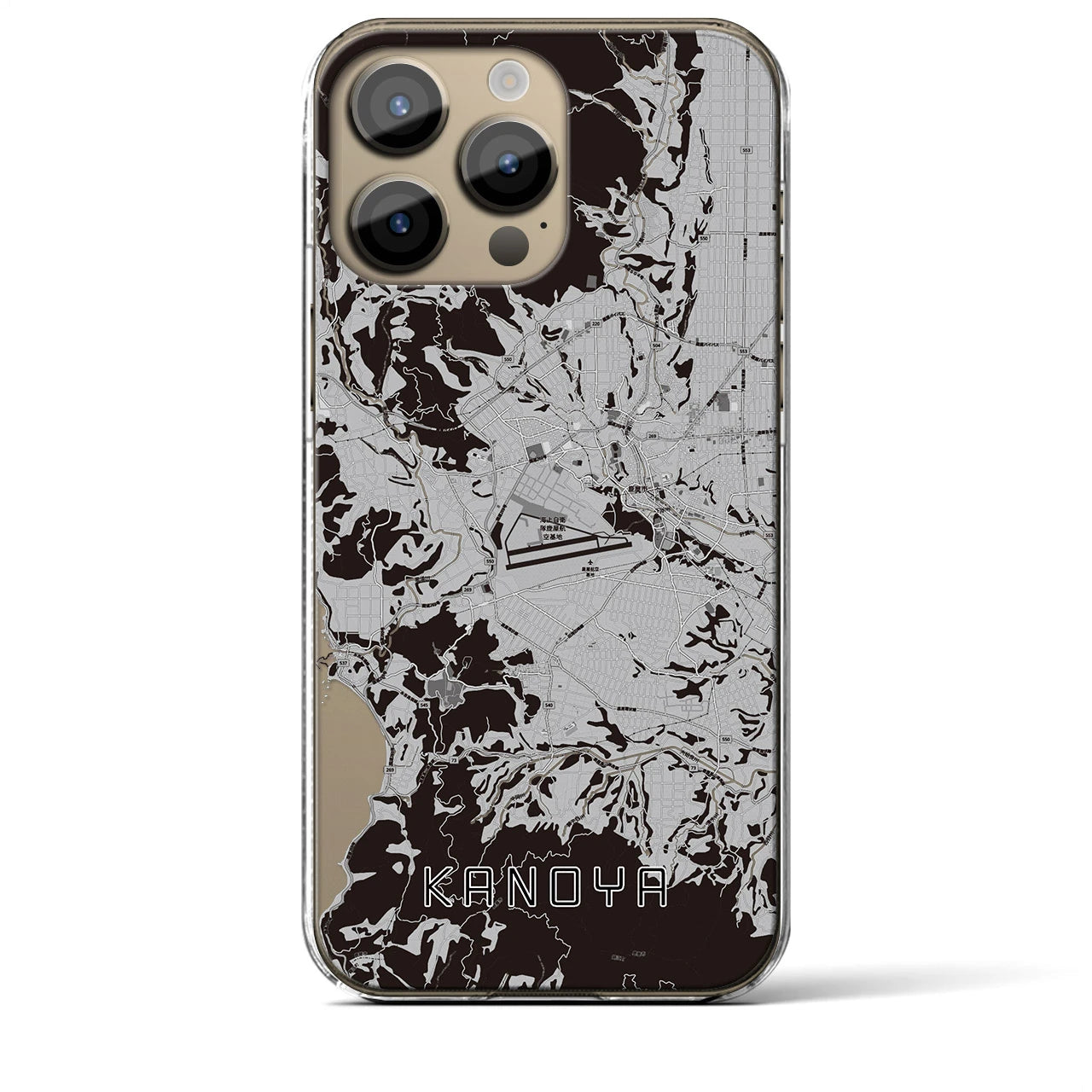 【鹿屋(鹿児島県)】地図柄iPhoneケース(クリアタイプ)