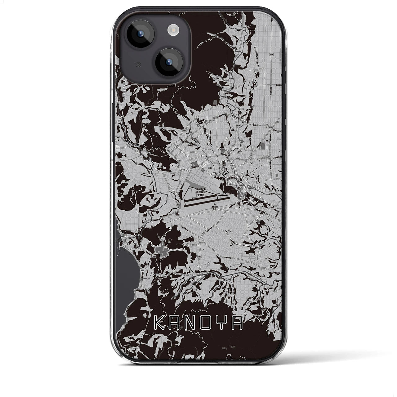 【鹿屋(鹿児島県)】地図柄iPhoneケース(クリアタイプ)