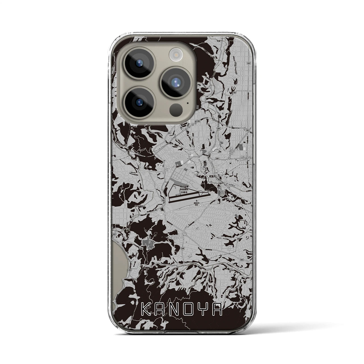 【鹿屋(鹿児島県)】地図柄iPhoneケース(クリアタイプ)