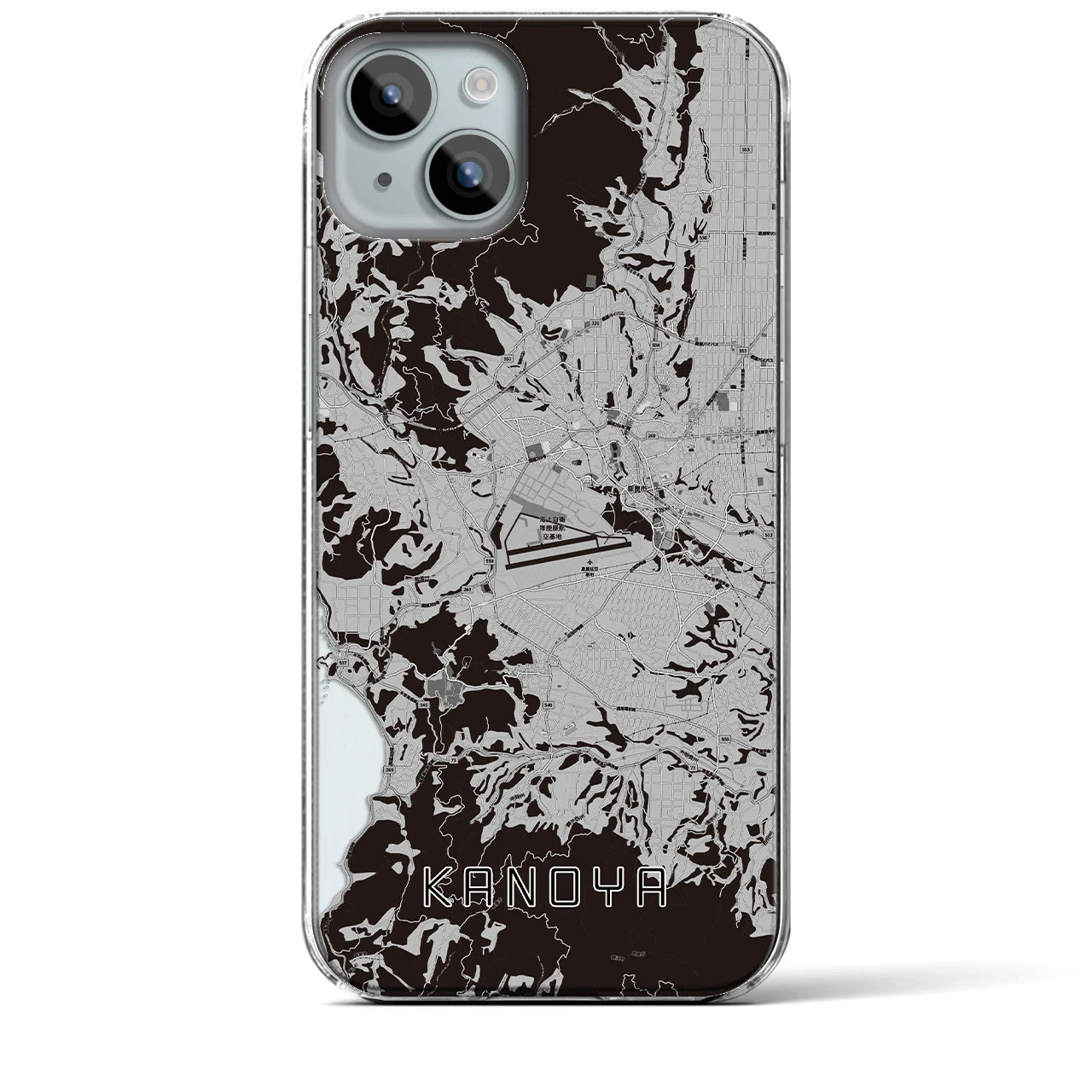 【鹿屋(鹿児島県)】地図柄iPhoneケース(クリアタイプ)