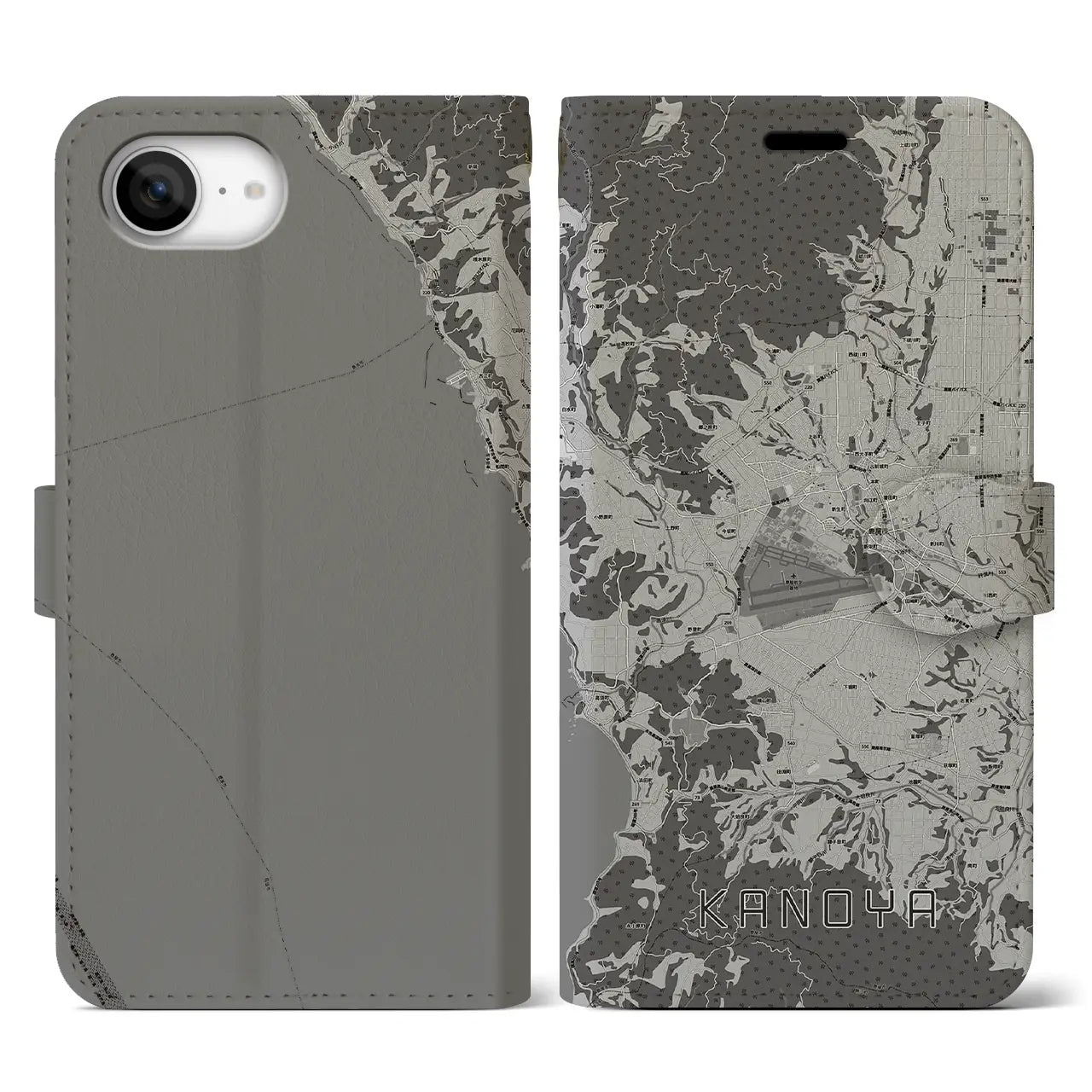 【鹿屋(鹿児島県)】地図柄iPhoneケース(手帳タイプ)