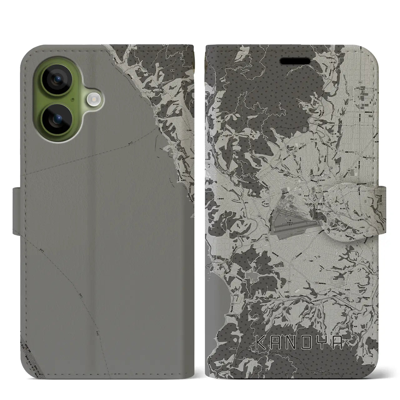 【鹿屋(鹿児島県)】地図柄iPhoneケース(手帳タイプ)