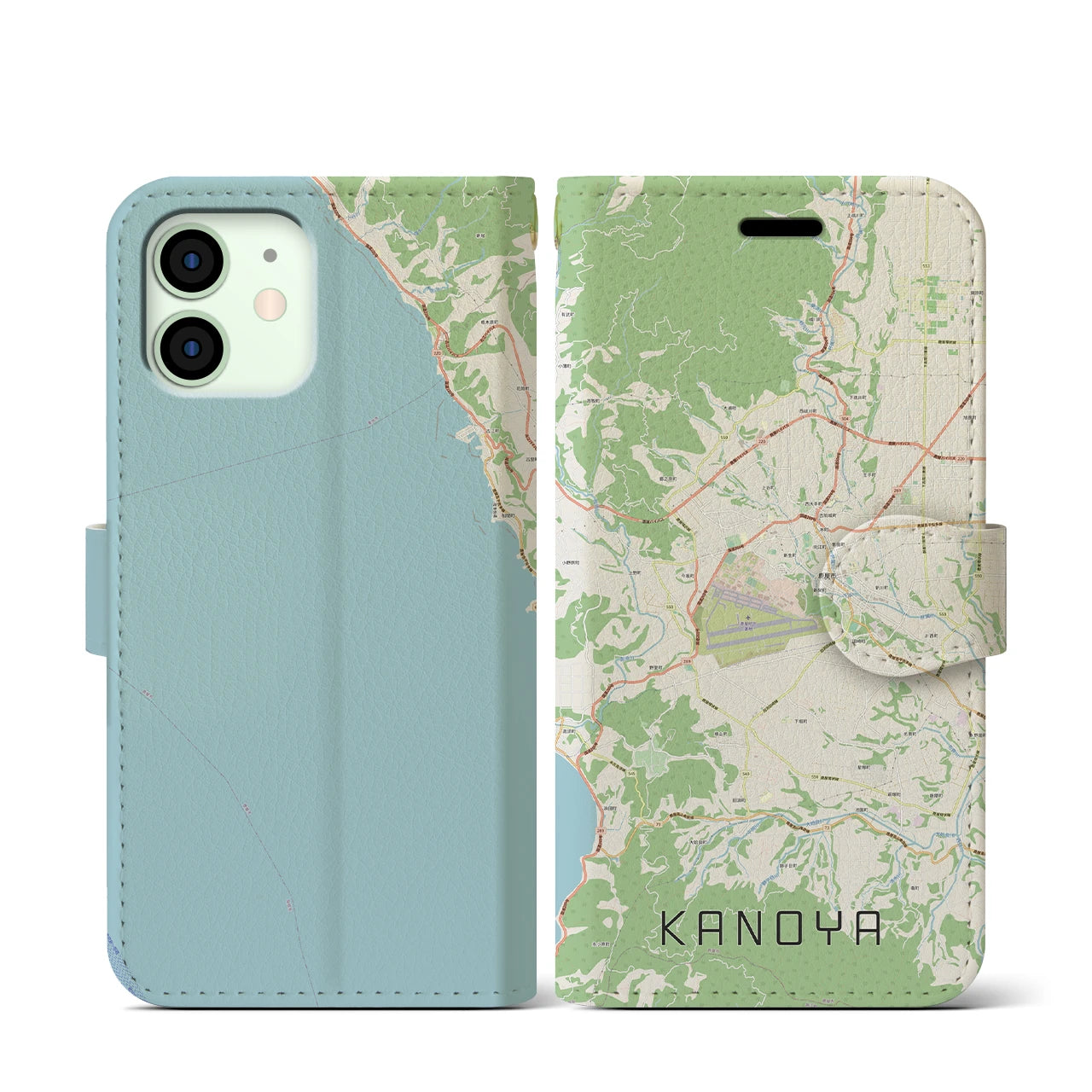 【鹿屋(鹿児島県)】地図柄iPhoneケース(手帳タイプ)