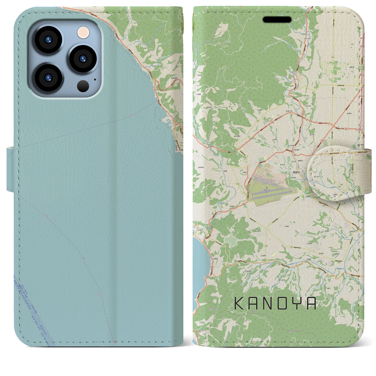 【鹿屋(鹿児島県)】地図柄iPhoneケース(手帳タイプ)