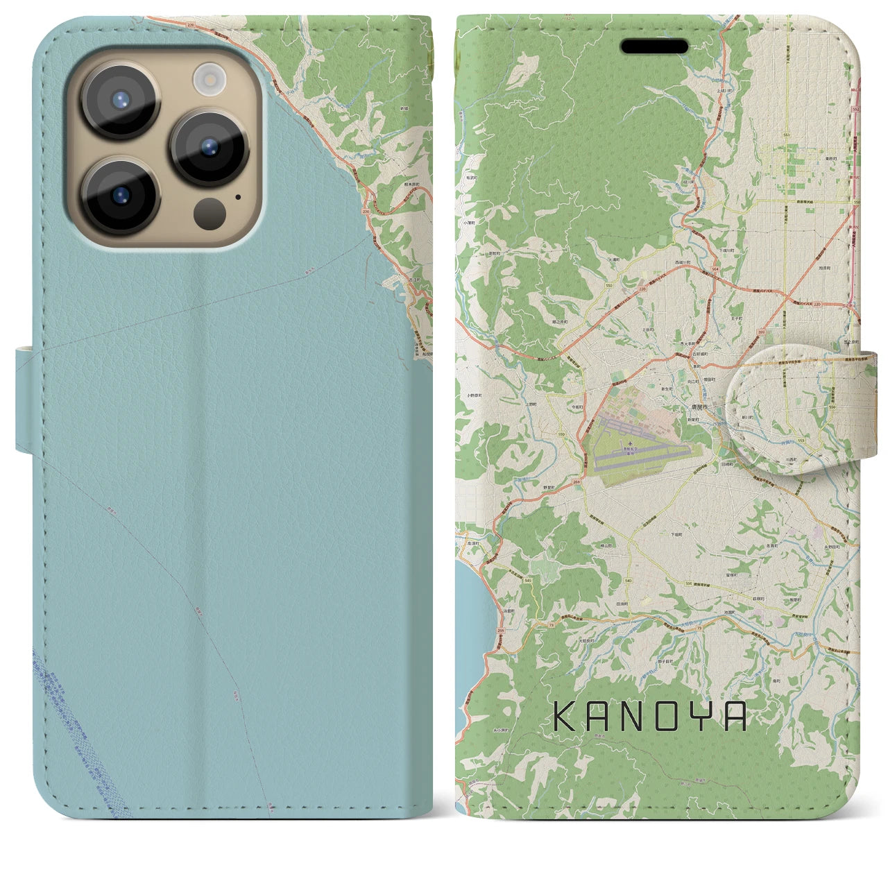 【鹿屋(鹿児島県)】地図柄iPhoneケース(手帳タイプ)