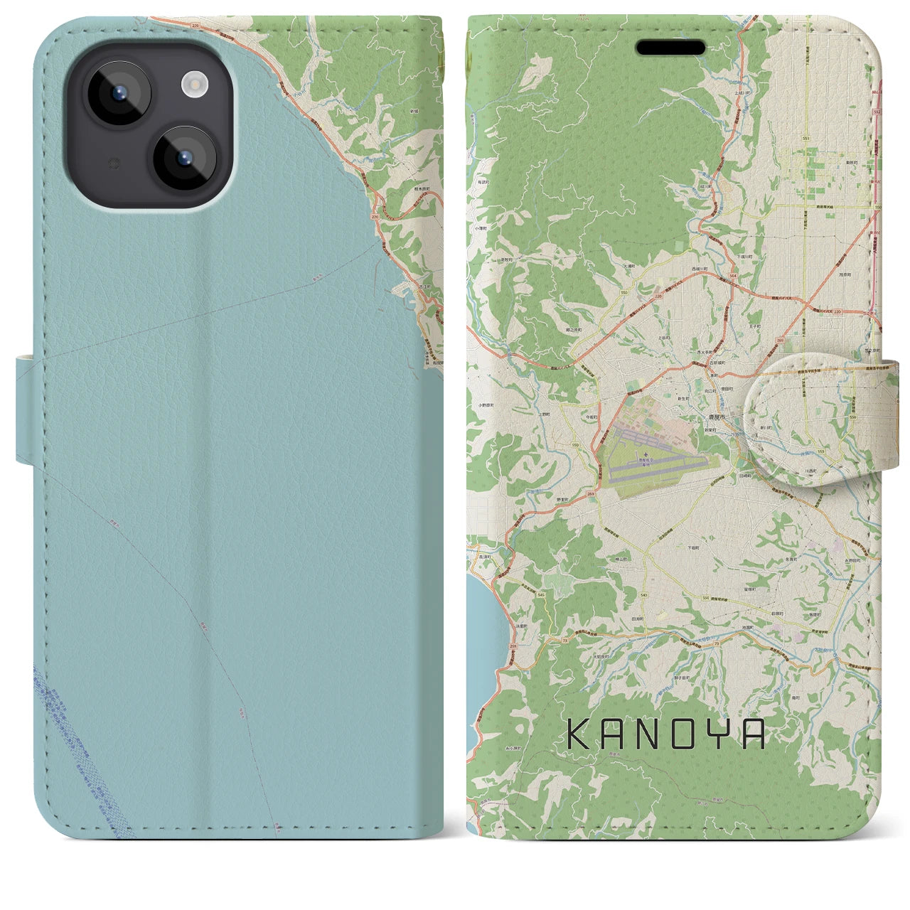 【鹿屋(鹿児島県)】地図柄iPhoneケース(手帳タイプ)