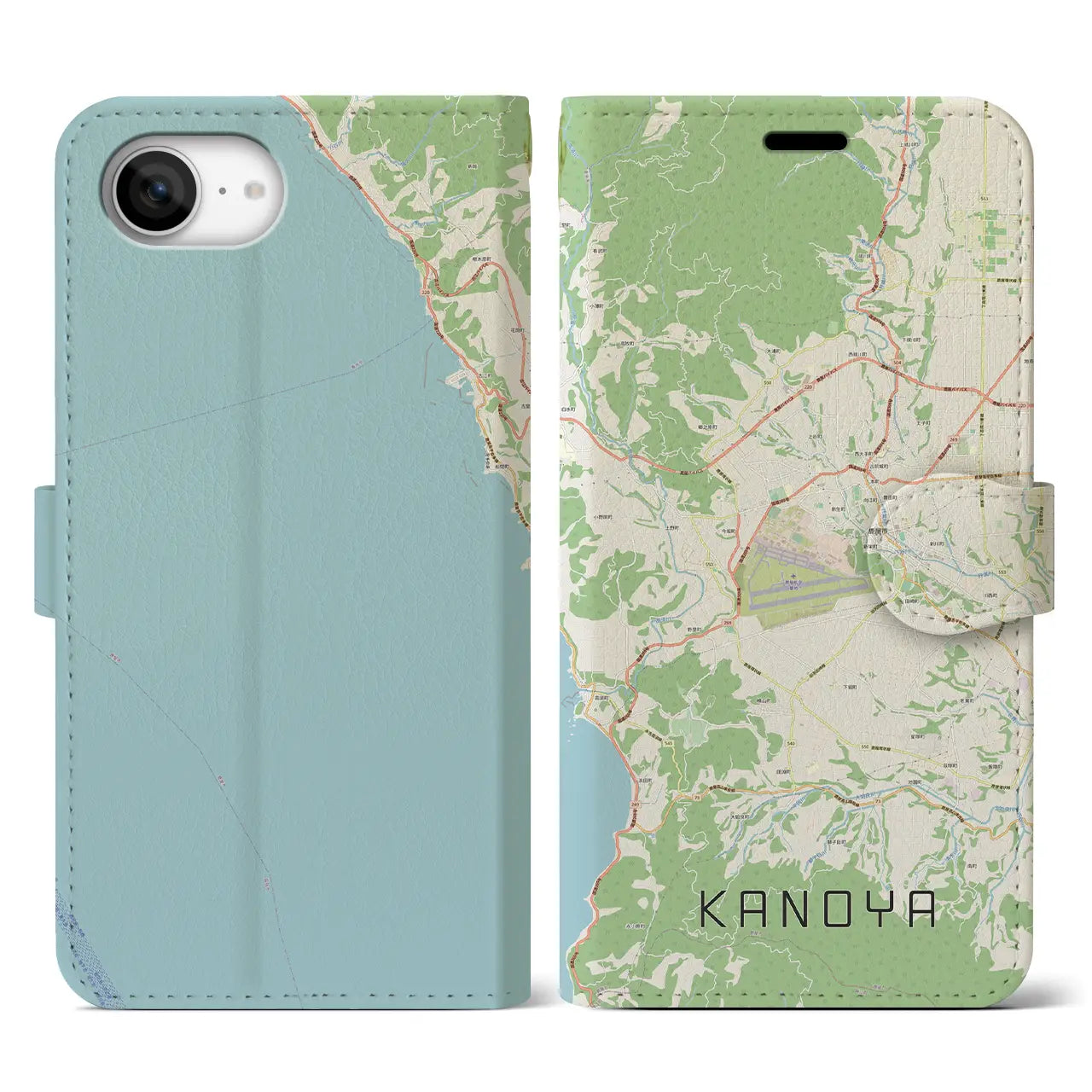 【鹿屋(鹿児島県)】地図柄iPhoneケース(手帳タイプ)