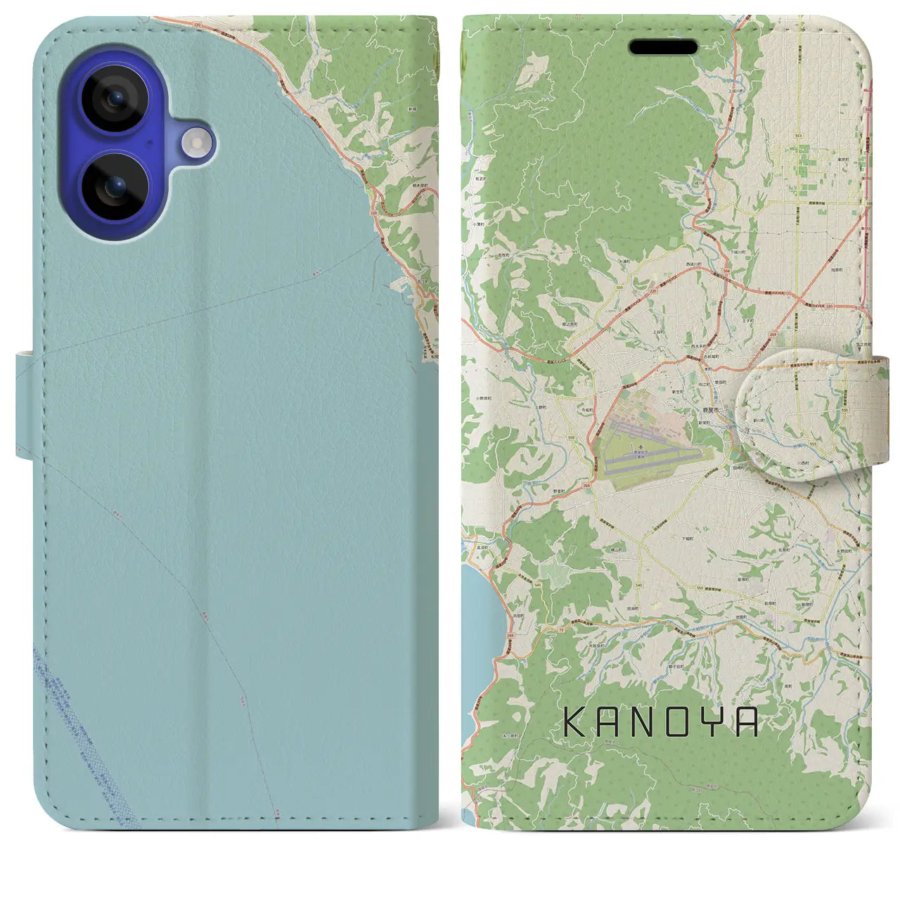 【鹿屋(鹿児島県)】地図柄iPhoneケース(手帳タイプ)
