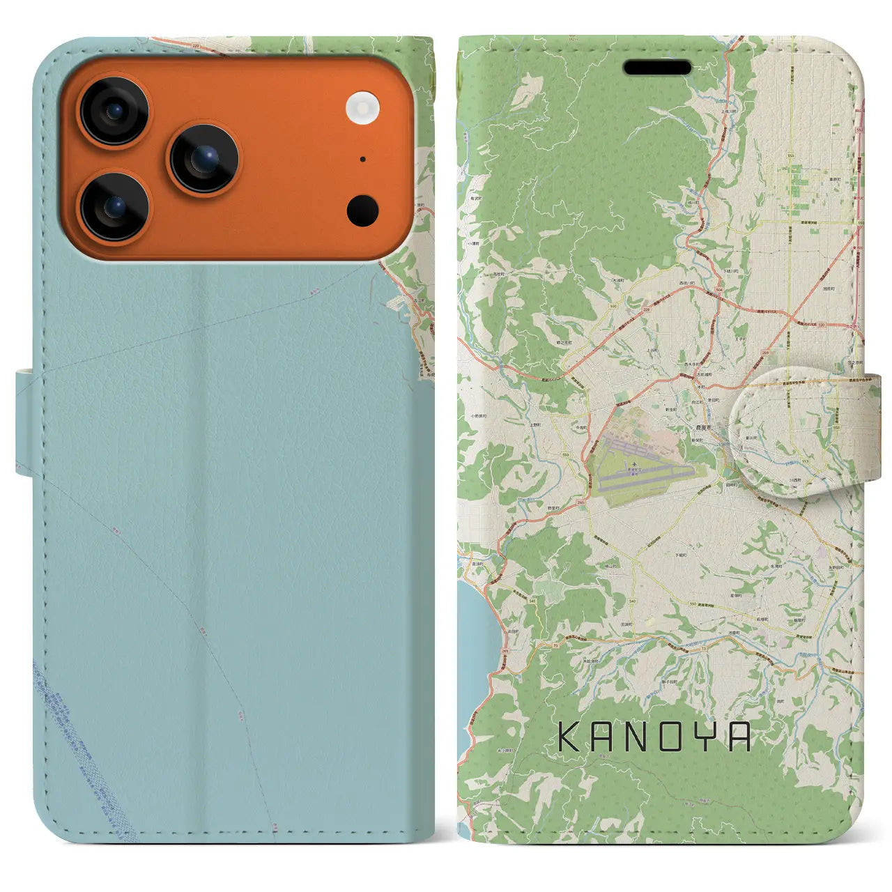 【鹿屋(鹿児島県)】地図柄iPhoneケース(手帳タイプ)