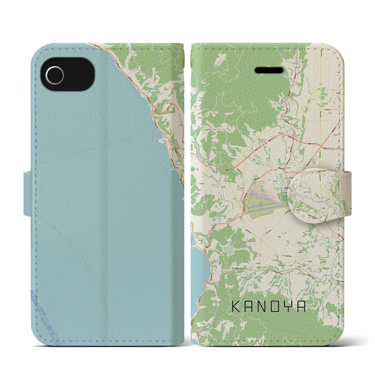 【鹿屋(鹿児島県)】地図柄iPhoneケース(手帳タイプ)