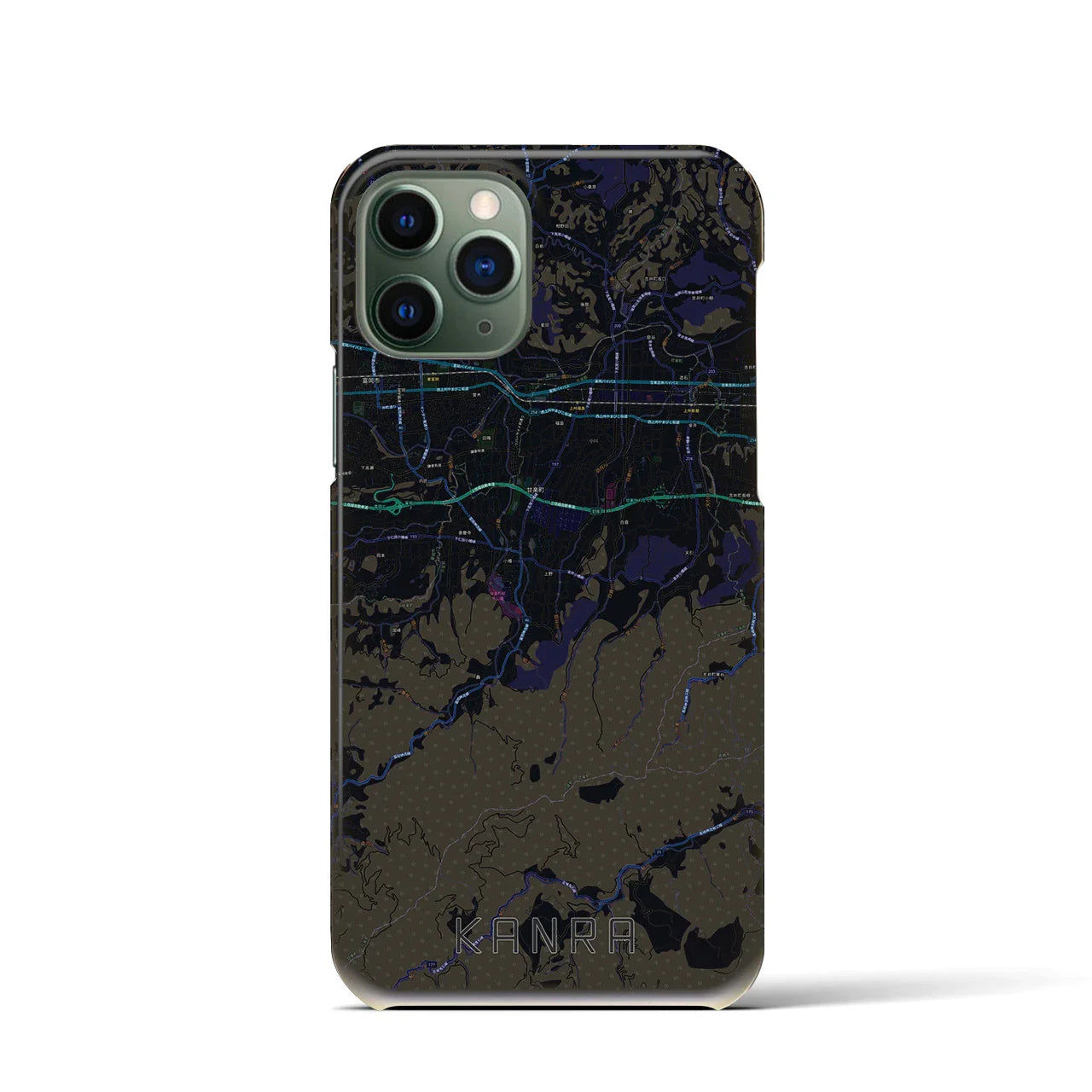 【甘楽(群馬県)】地図柄iPhoneケース(バックカバータイプ)