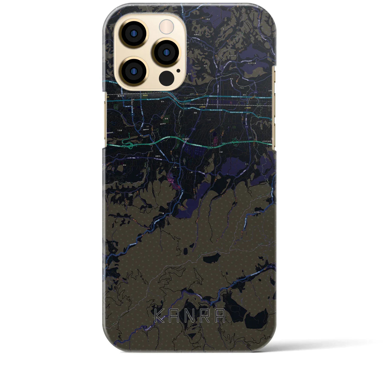 【甘楽(群馬県)】地図柄iPhoneケース(バックカバータイプ)