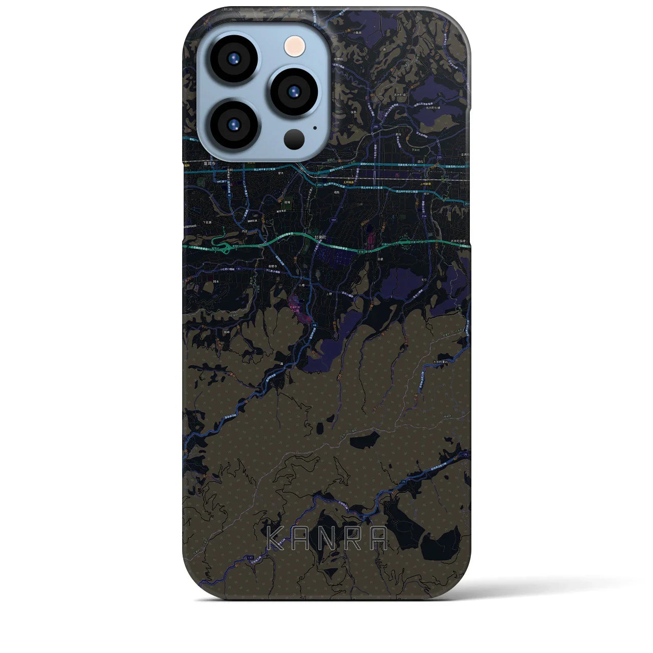 【甘楽(群馬県)】地図柄iPhoneケース(バックカバータイプ)