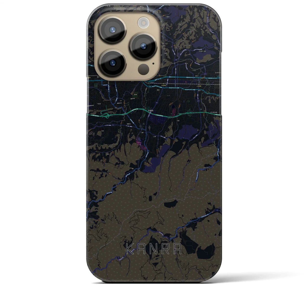 【甘楽(群馬県)】地図柄iPhoneケース(バックカバータイプ)