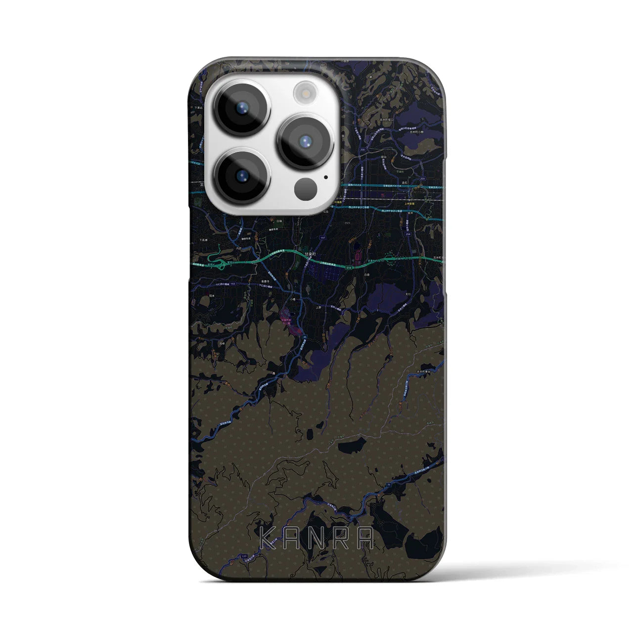 【甘楽(群馬県)】地図柄iPhoneケース(バックカバータイプ)