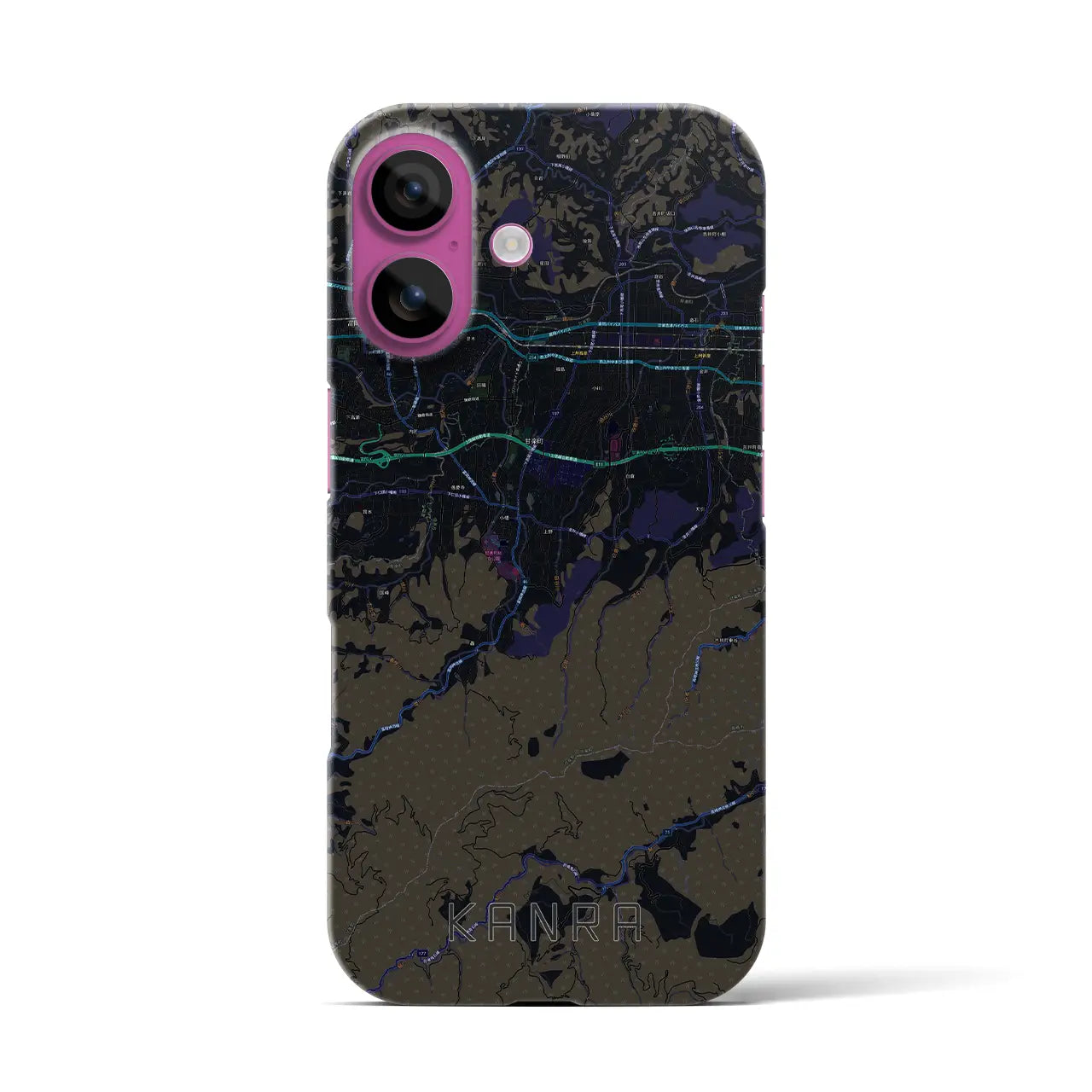 【甘楽(群馬県)】地図柄iPhoneケース(バックカバータイプ)