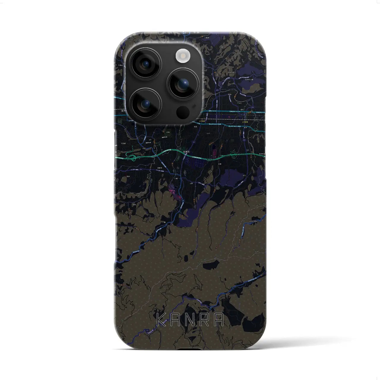 【甘楽(群馬県)】地図柄iPhoneケース(バックカバータイプ)