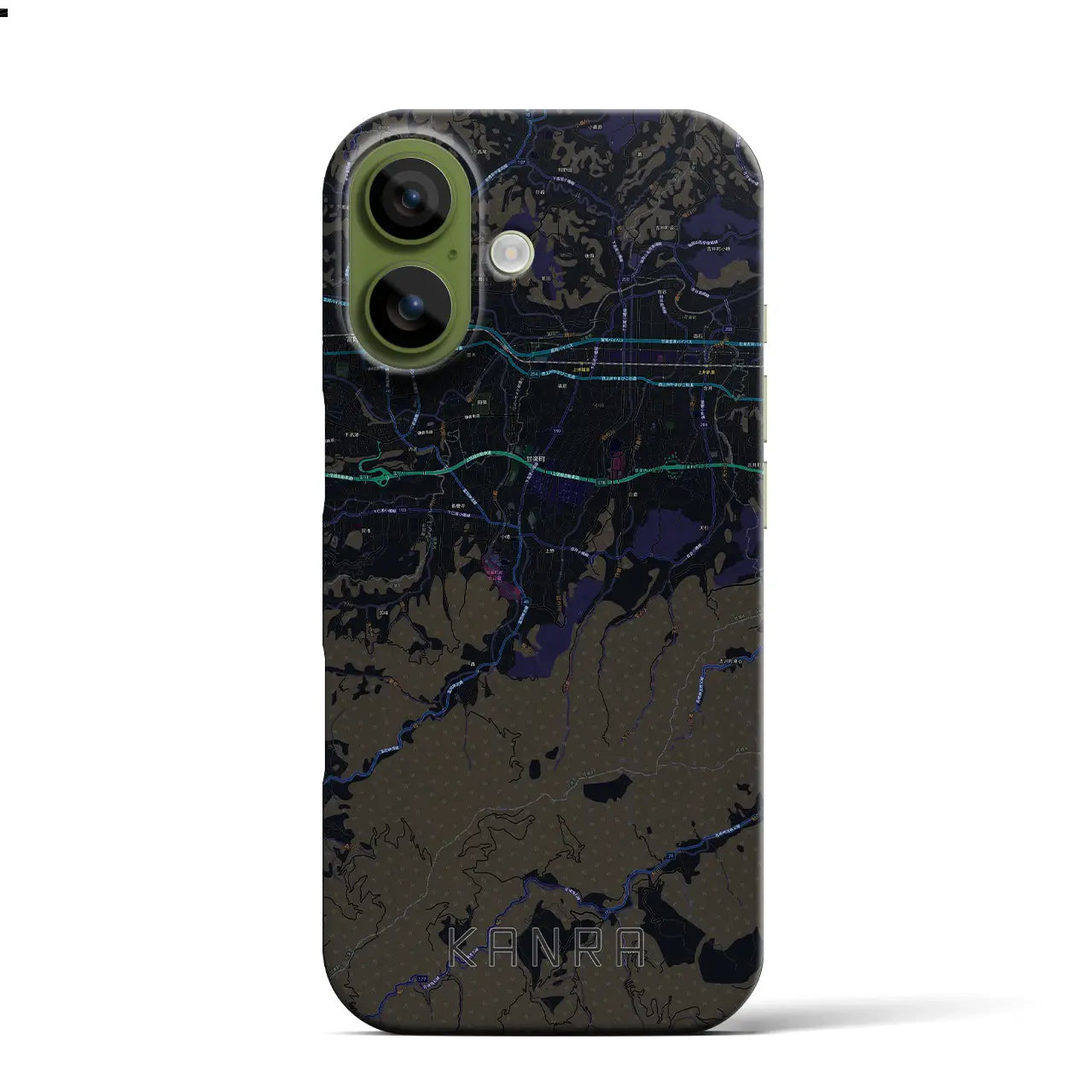 【甘楽(群馬県)】地図柄iPhoneケース(バックカバータイプ)