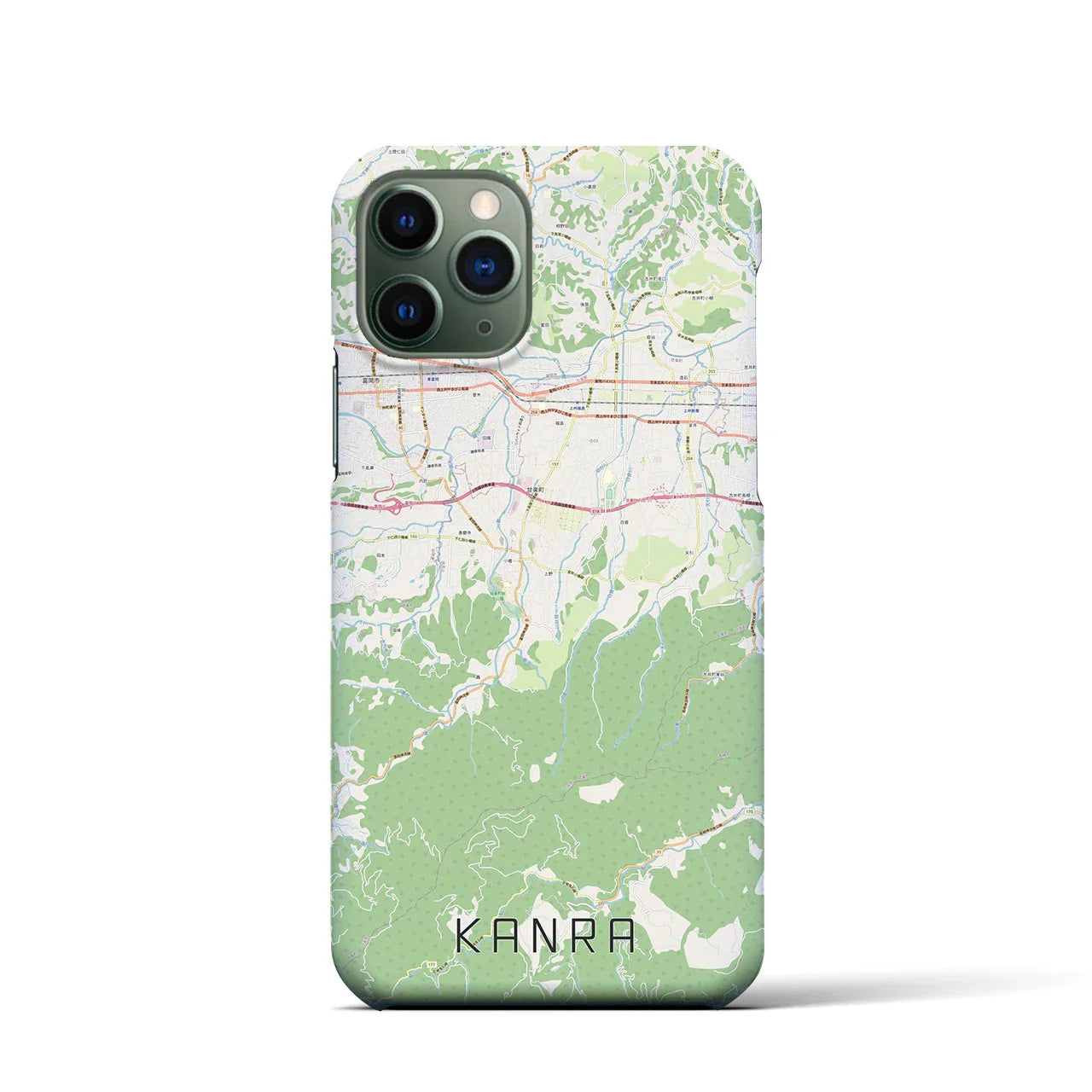 【甘楽(群馬県)】地図柄iPhoneケース(バックカバータイプ)