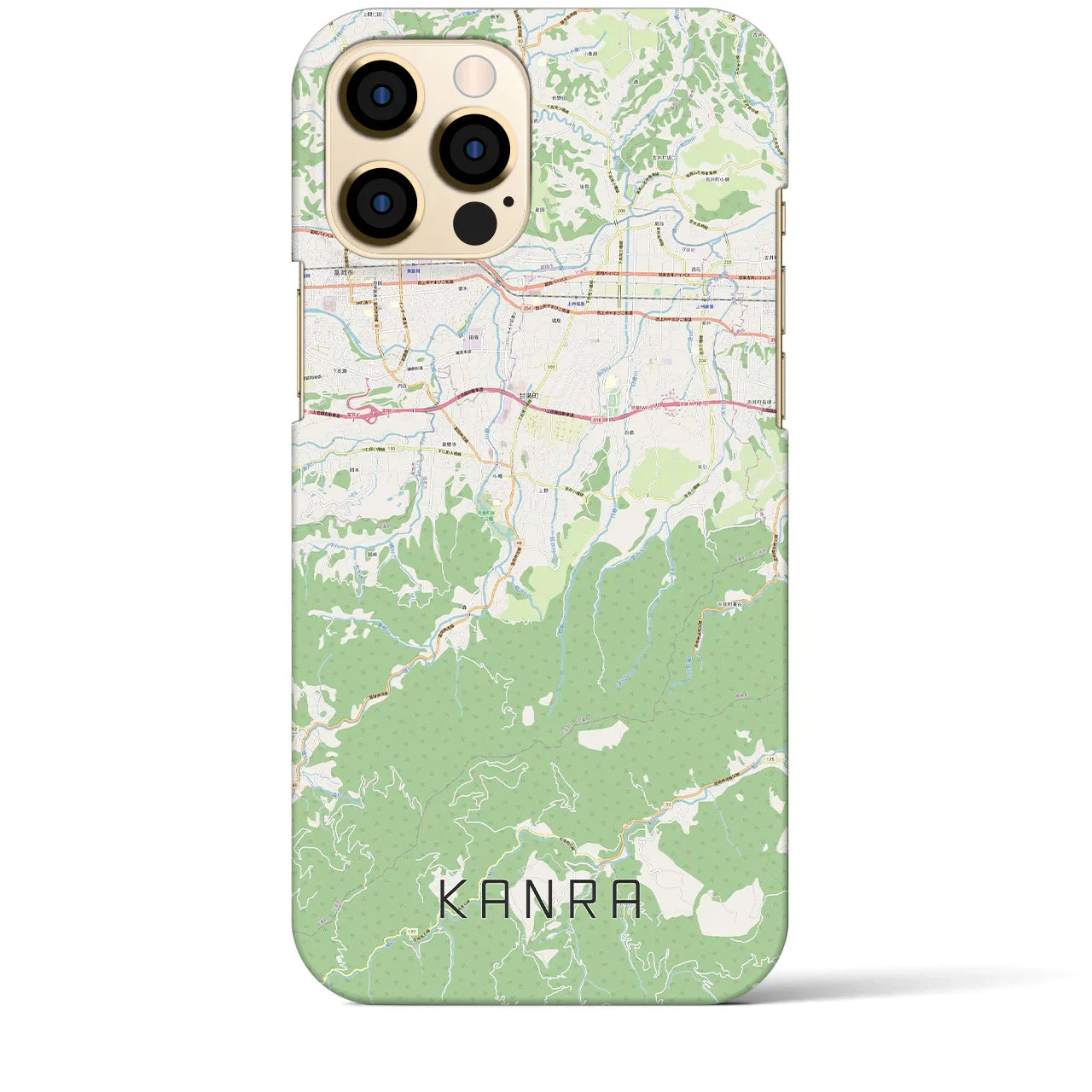 【甘楽(群馬県)】地図柄iPhoneケース(バックカバータイプ)