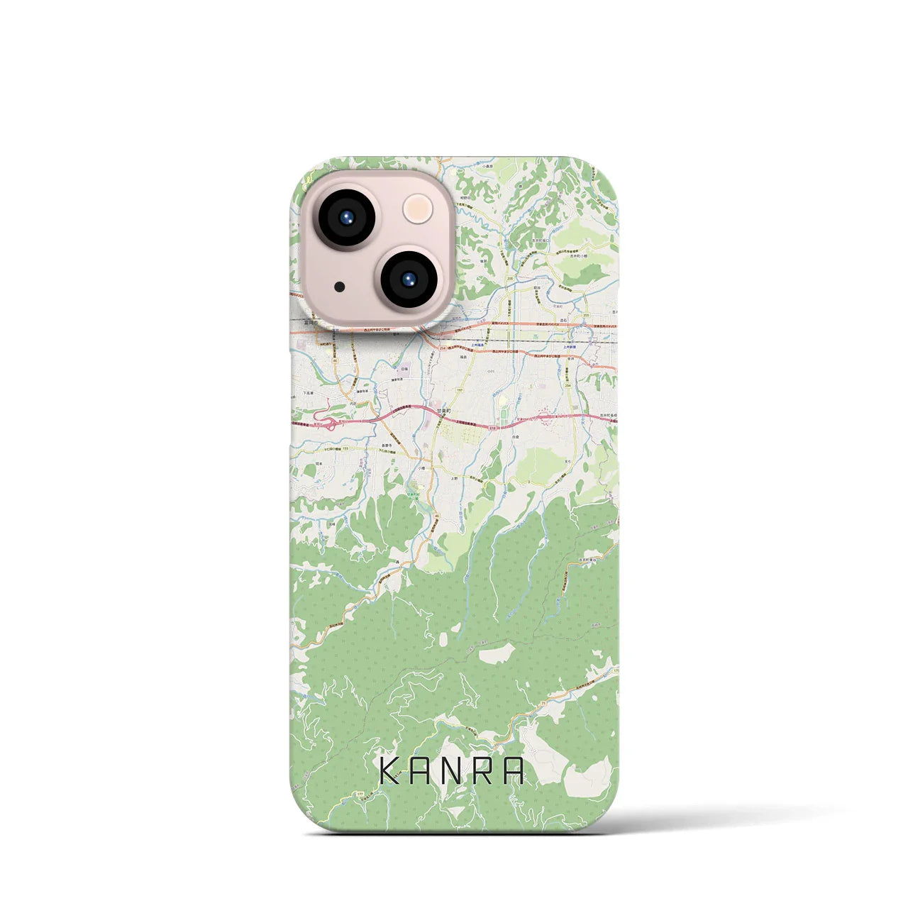 【甘楽(群馬県)】地図柄iPhoneケース(バックカバータイプ)