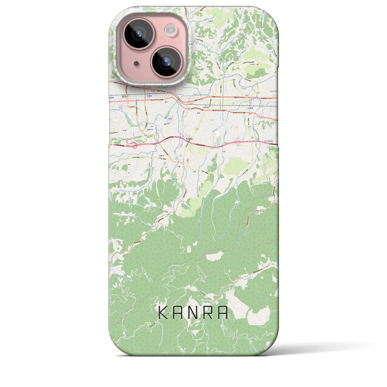 【甘楽(群馬県)】地図柄iPhoneケース(バックカバータイプ)