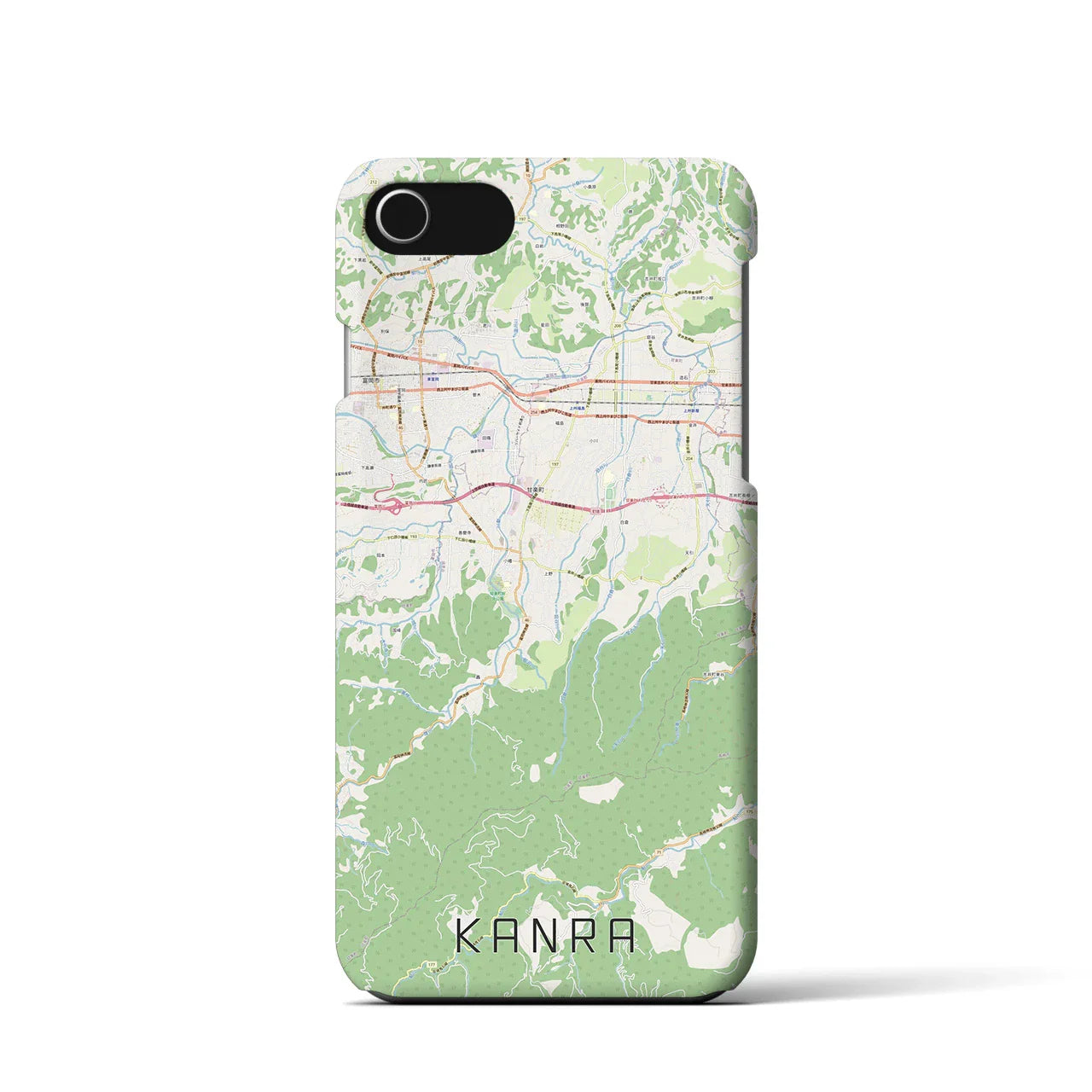 【甘楽(群馬県)】地図柄iPhoneケース(バックカバータイプ)