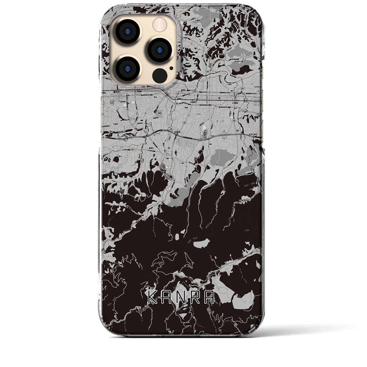 【甘楽(群馬県)】地図柄iPhoneケース(クリアタイプ)