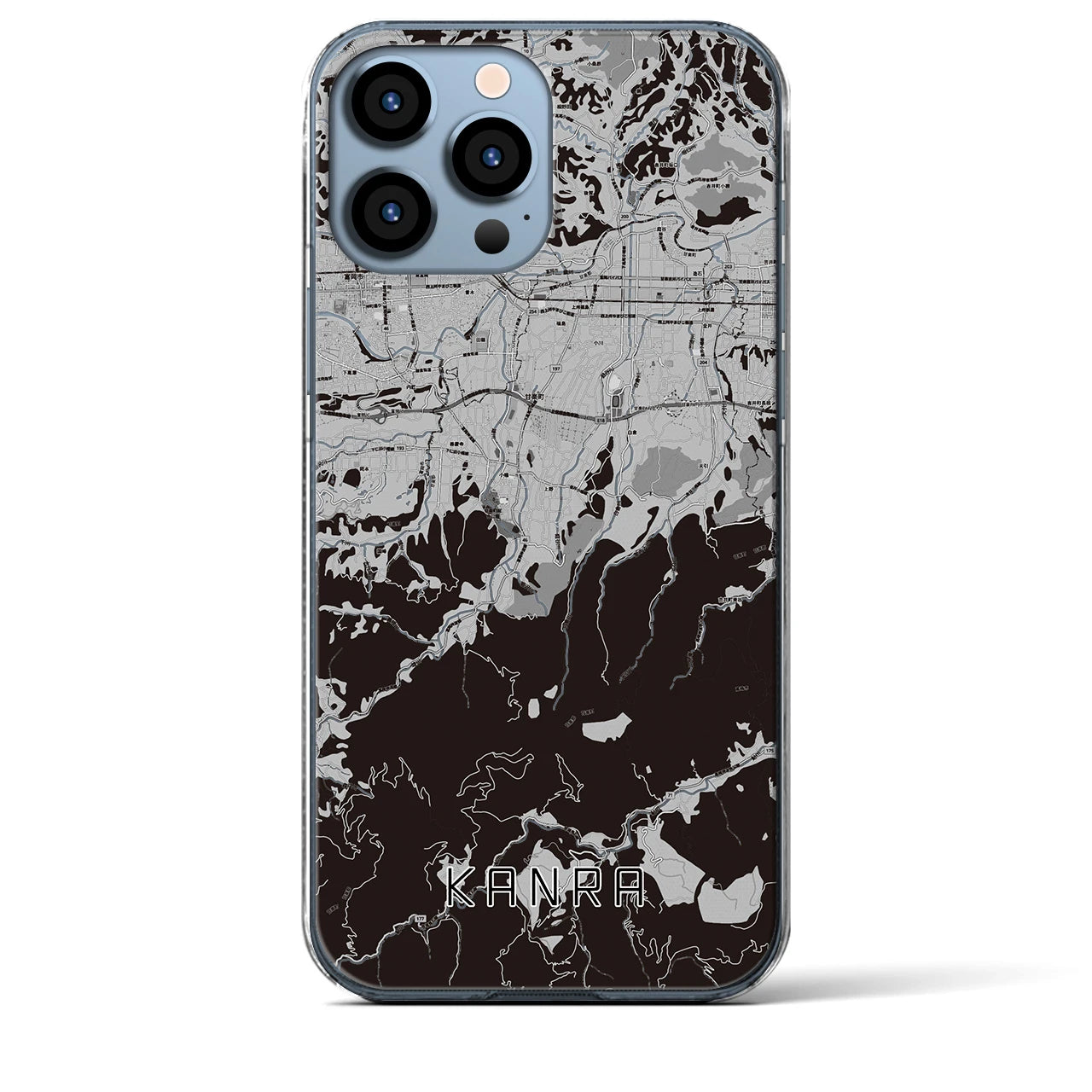 【甘楽(群馬県)】地図柄iPhoneケース(クリアタイプ)