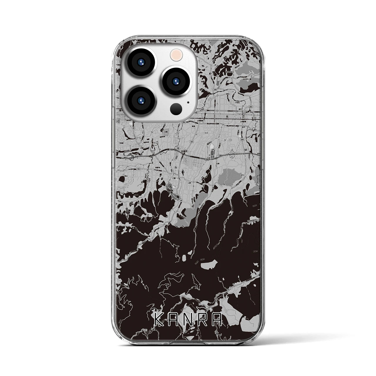 【甘楽(群馬県)】地図柄iPhoneケース(クリアタイプ)